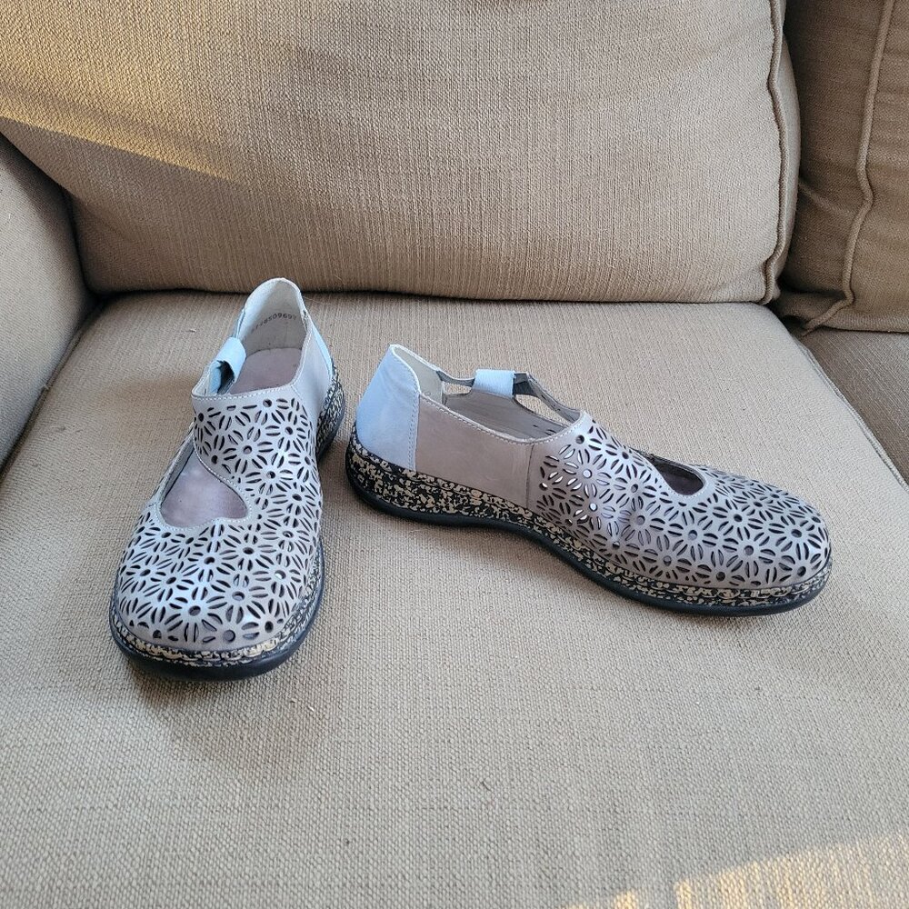 Rieker blue gray sandals, US Size 8, EU Size 39